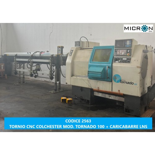TORNIO CNC COLCHESTER MOD. TORNADO 100 + CARICABARRE LNS